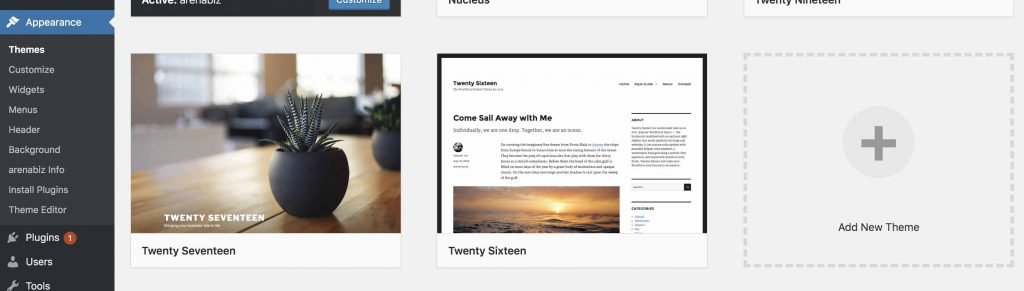 Change themes in wordpress