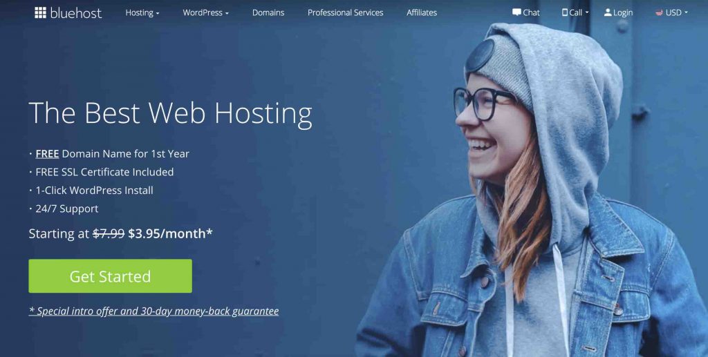 bluehost get started