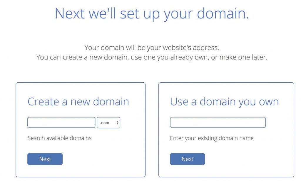 Select domain name